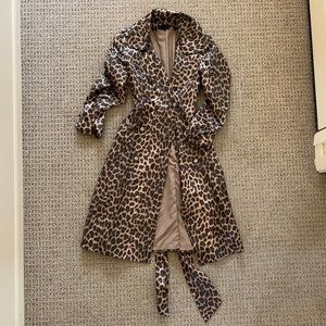 Cassin Leopard Rain Trench Coat - PERFECT - 10